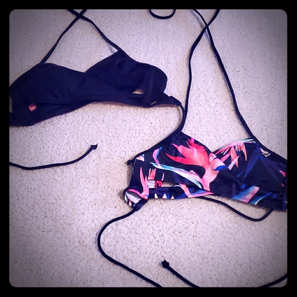 PINK Cross Front Swim Tops